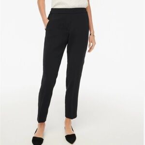 J.Crew Jamie Pant Black Pull-On Elastic Waist Tapered Ankle Pants Size 8